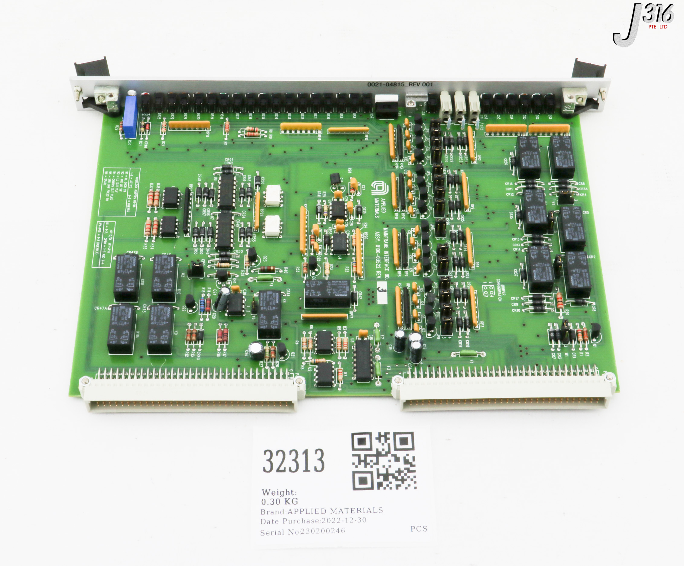 オーダー専用ページ 32313 APPLIED MATERIALS PCB, MAINFRAME INTERFACE BD 0100-03522 | eBay